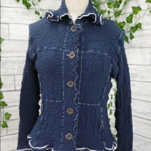 Issey Miyake wrinkled button up jacket